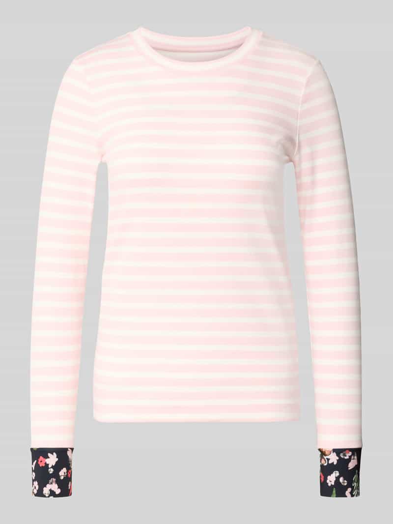Slim fit shirt met lange mouwen van katoenmix