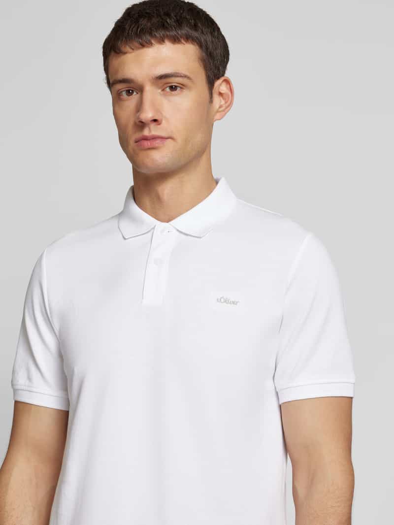 s.Oliver RED LABEL Regular fit poloshirt van puur katoen met labelstitching