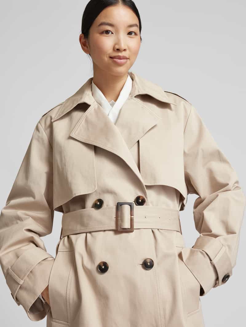 Jake*s Collection Trenchcoat met dubbele knoopsluiting