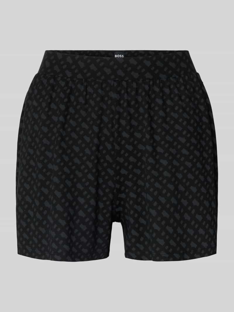 regular fit pyjamashort van viscosemix model 'B LOGO SHORTS'