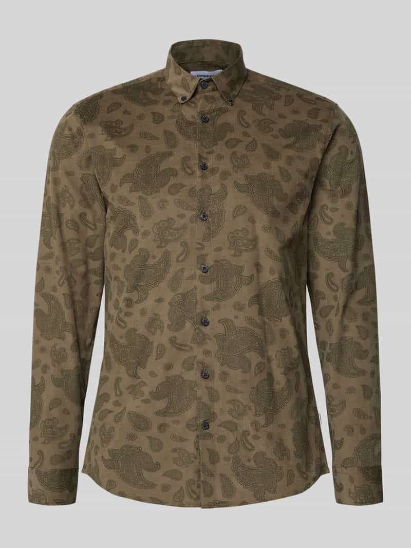 lindbergh Regular fit vrijetijdsoverhemd van fijn corduroy met button-downkraag