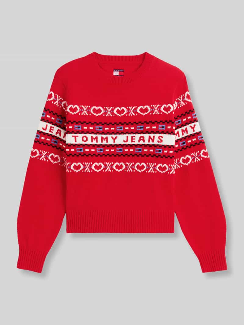 Tommy Jeans Pullover van wol met logo-opschrift