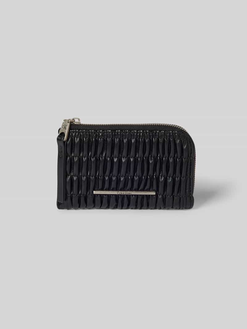 CK Calvin Klein Portemonnee met structuurmotief model 'Ruched'