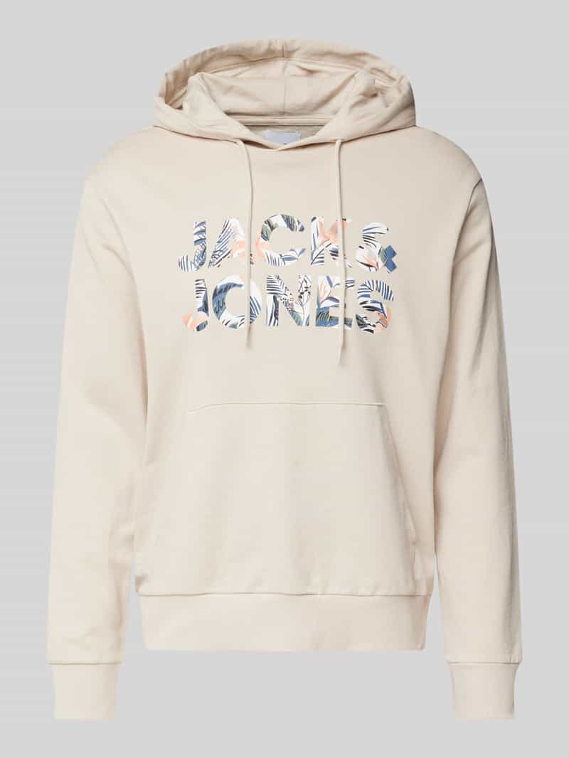 jack & jones Hoodie met labelprint model 'BRYAN'
