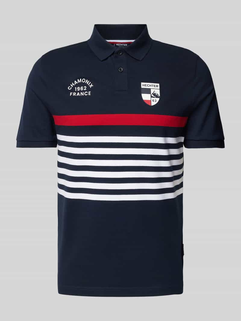 HECHTER PARIS Poloshirt met labelstitching