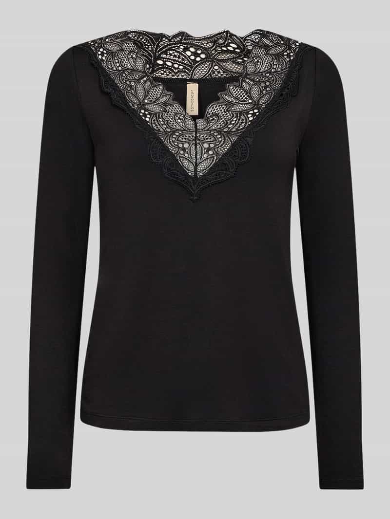 Slim fit shirt met lange mouwen van lyocellmix model 'Marica'