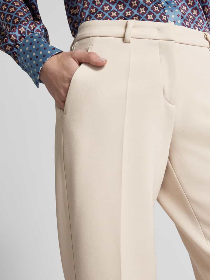 CAMBIO Slim fit stoffen broek met persplooien model 'KRYSTAL'