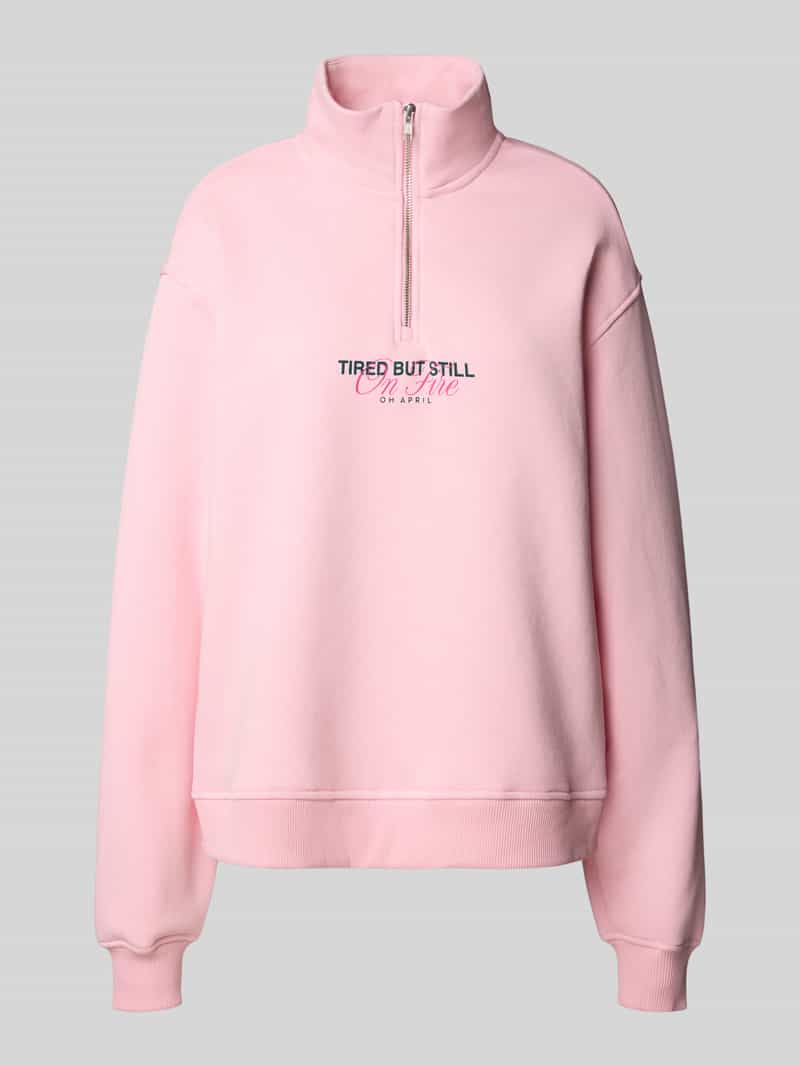 OH APRIL Sweatshirt met opstaande kraag en ritssluiting model 'Georgia'