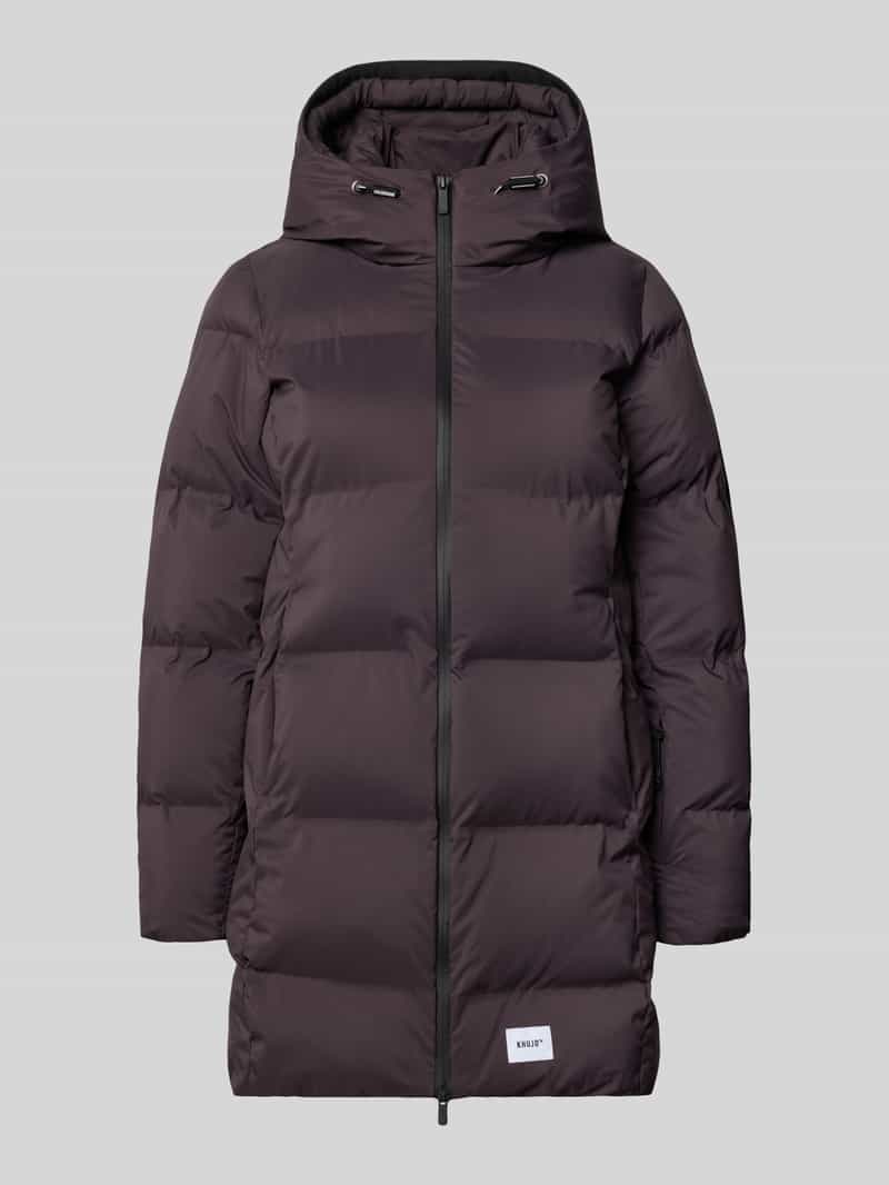 Regular fit lange jas in stiksels met logopatch model 'TANARE'