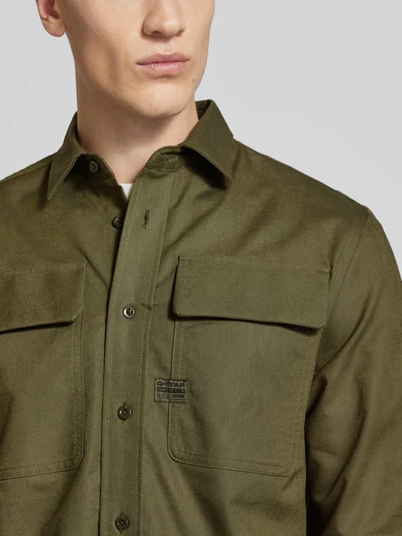 G-Star Raw Regular fit vrijetijdsoverhemd met labelpatch