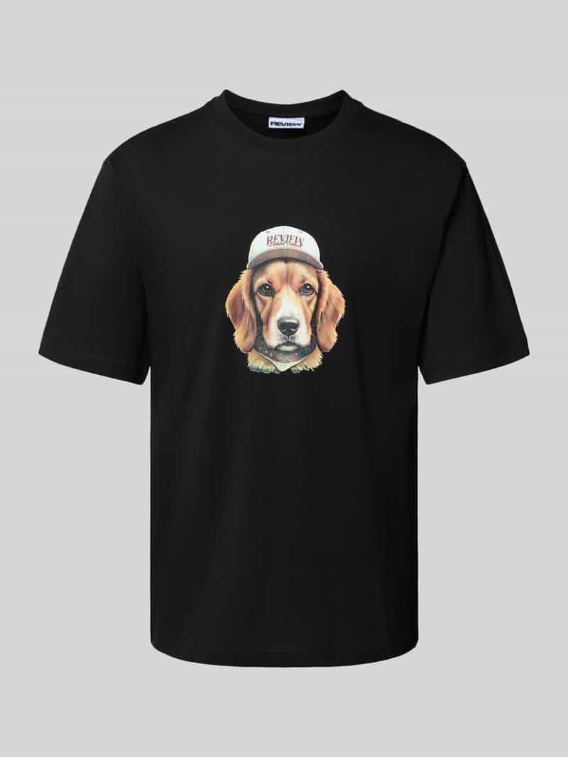 T-shirt met labelprint