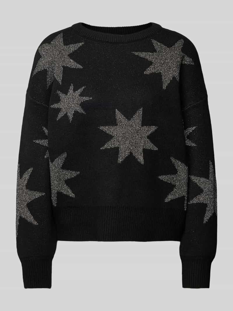 Only Comfort fit gebreide pullover met motief met effectgaren model 'ROSIE'