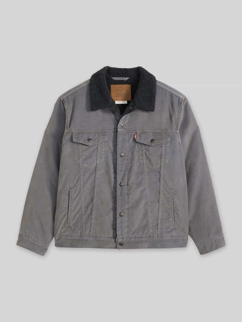 Levi's relaxed fit jeansjack van katoenmix met teddy kraag