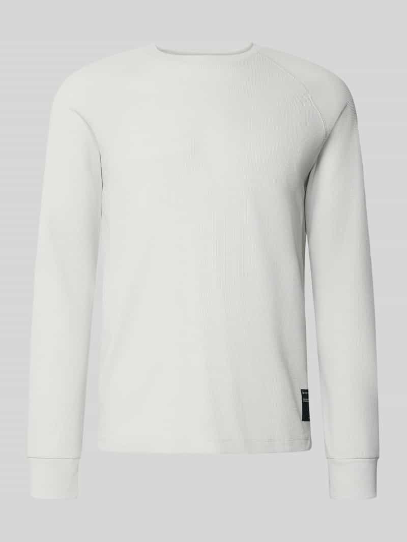 Tom Tailor Denim Regular fit shirt met lange mouwen en wafelstructuur