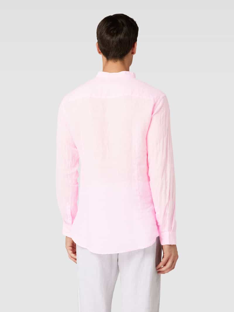 Vrijetijdsoverhemd van linnen met opstaande kraag Zeybra