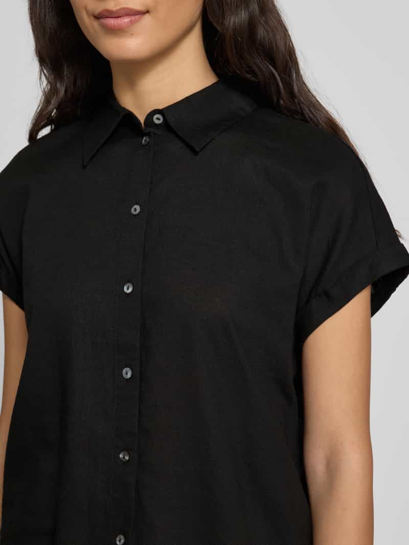 Tom Tailor Loose fit blousetop van mix van linnen en viscose