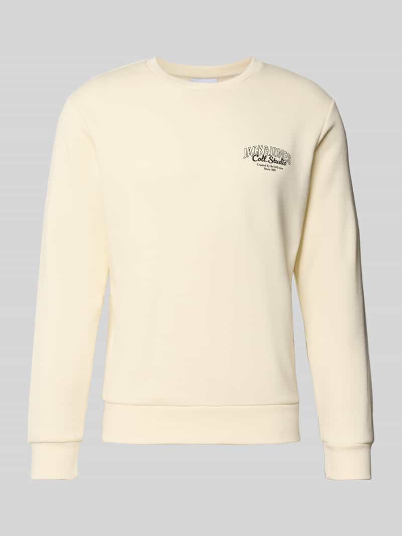 jack & jones Sweatshirt met labelprint model 'MAKOTO'