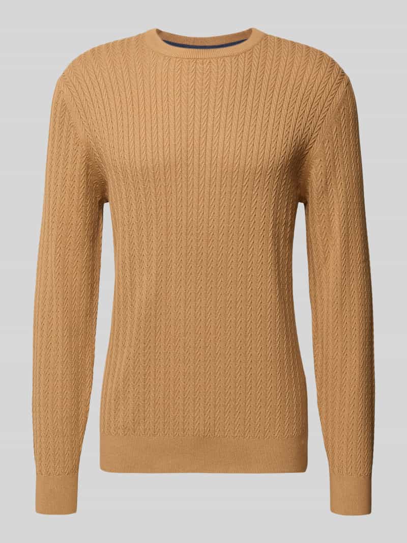 Christian Berg Men Gebreide pullover met ribboorden