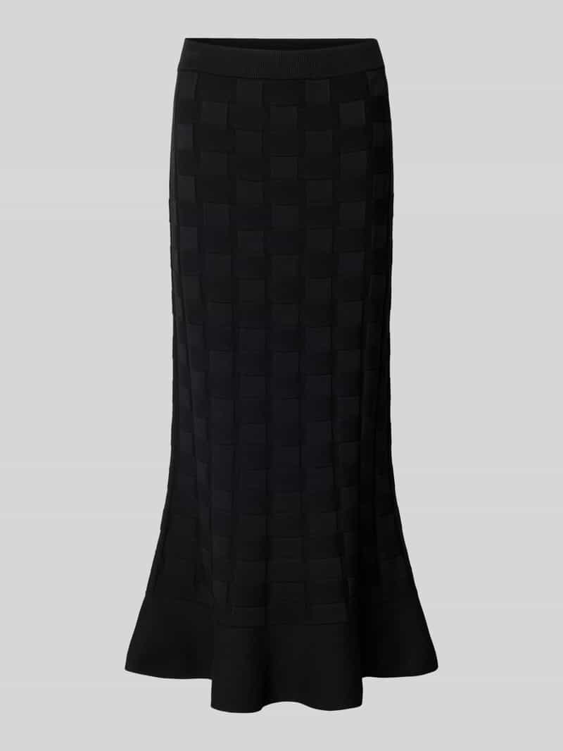 Nauwsluitende midi-rok van viscosemix model 'Foppy'