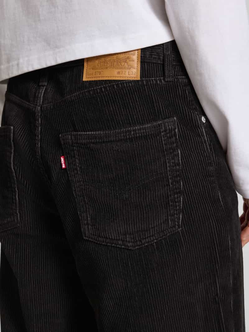 Levi's Baggy fit corduroy broek in 5-pocketmodel model 'METEORITE'