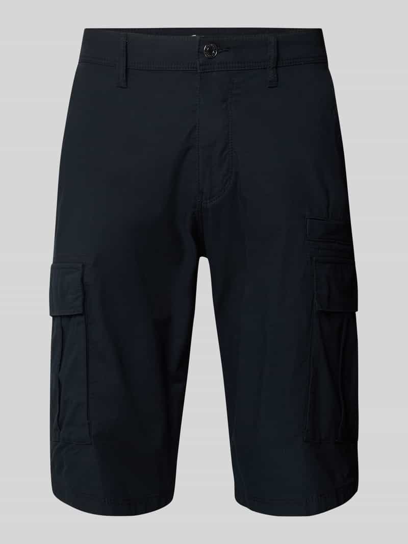s.Oliver BLACK LABEL Relaxed fit cargobermuda van een mix van katoen en elastaan