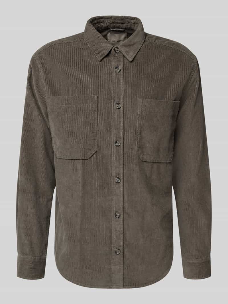 Only & Sons Loose fit vrijetijdsoverhemd van puur katoen model 'ALP'