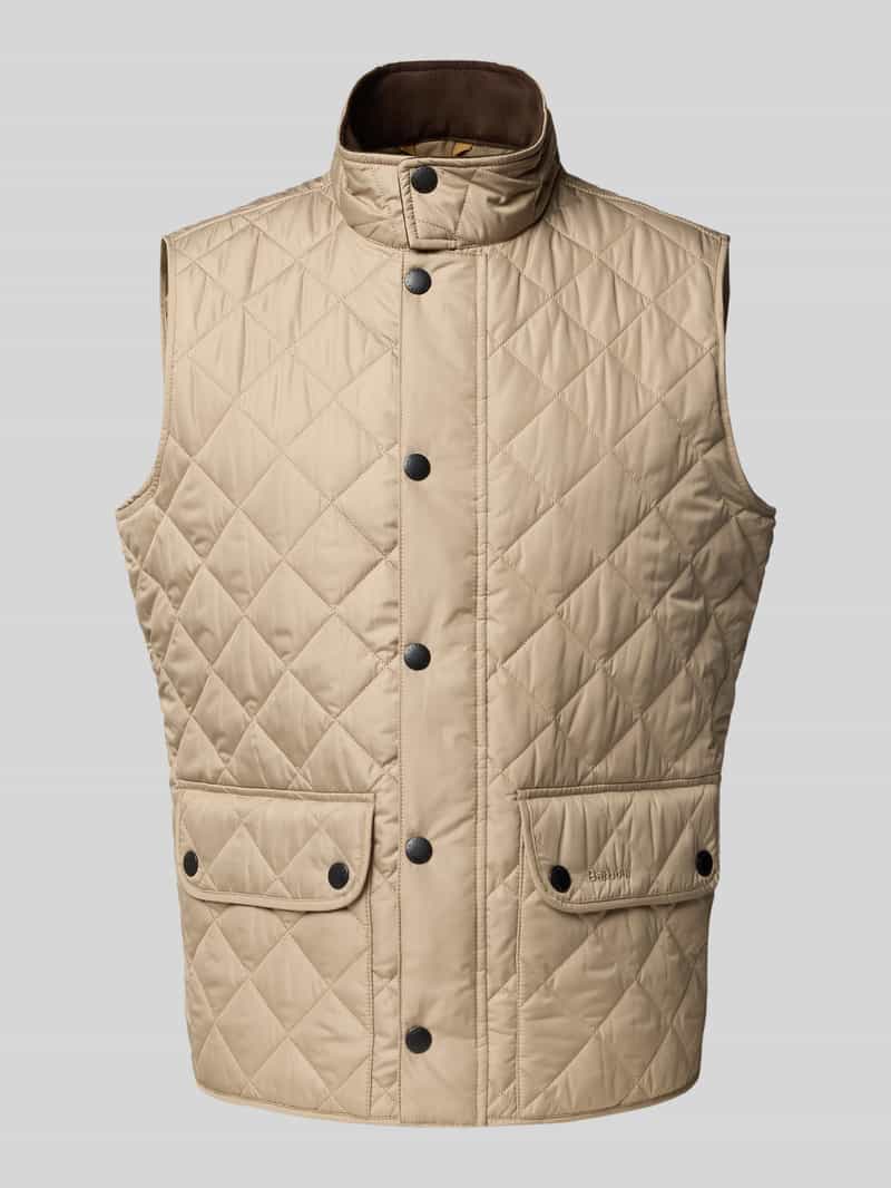 Barbour Regular fit bodywarmer met drukknopen model 'LOWERDALE GILET'