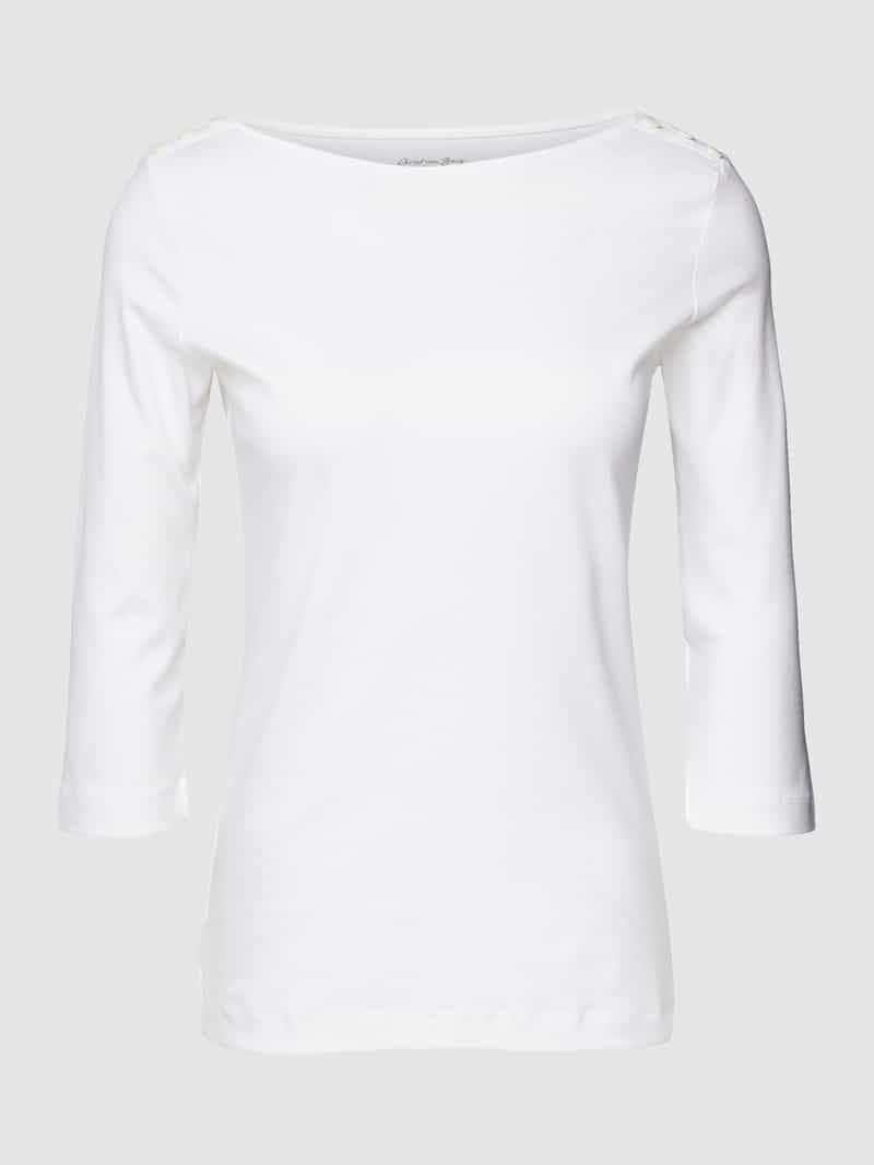 Christian Berg Woman T-shirt met 3/4-mouwen en sierknopen