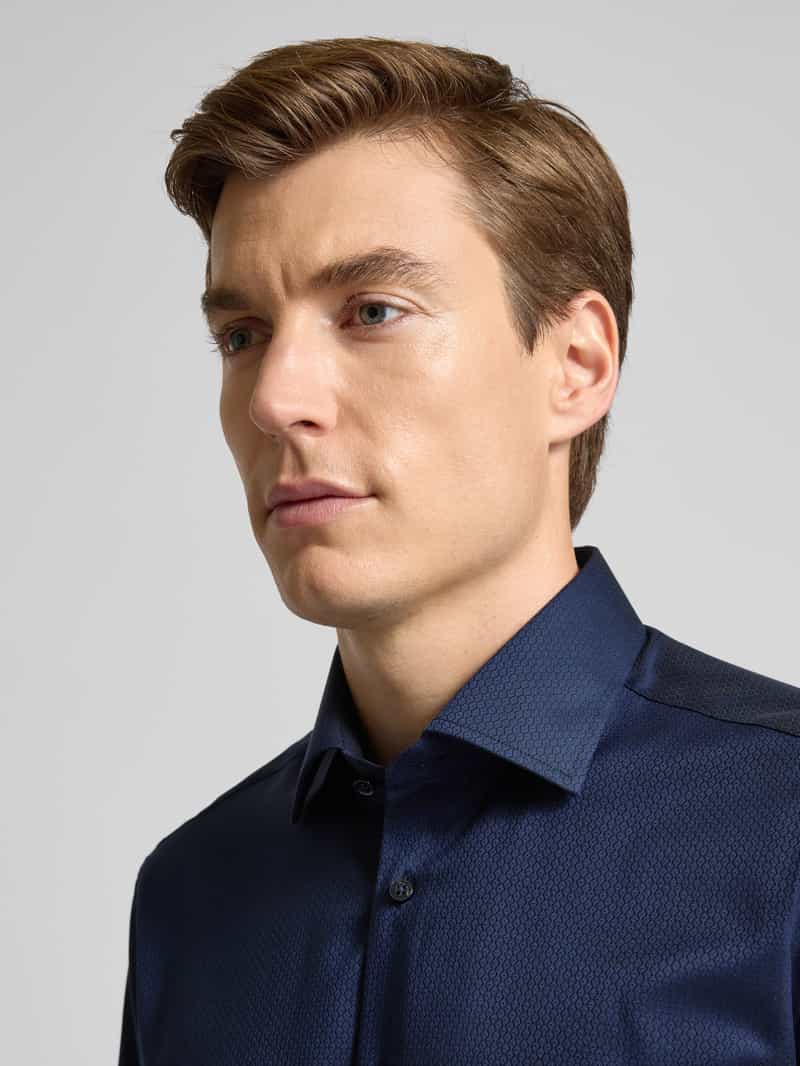 Eterna Regular fit zakelijk overhemd met kentkraag