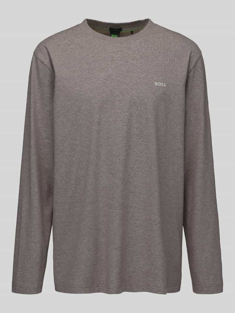 BOSS Green Regular fit shirt met lange mouwen van katoenmix model 'Tee Long'