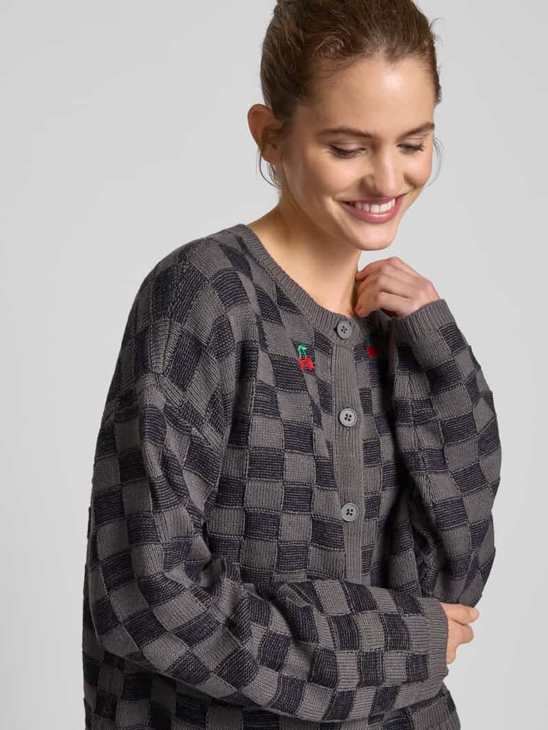 Noisy May Gebreid jack met knoopsluiting model 'CHERRY'