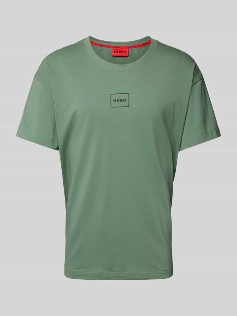 HUGO T-shirt met labelprint