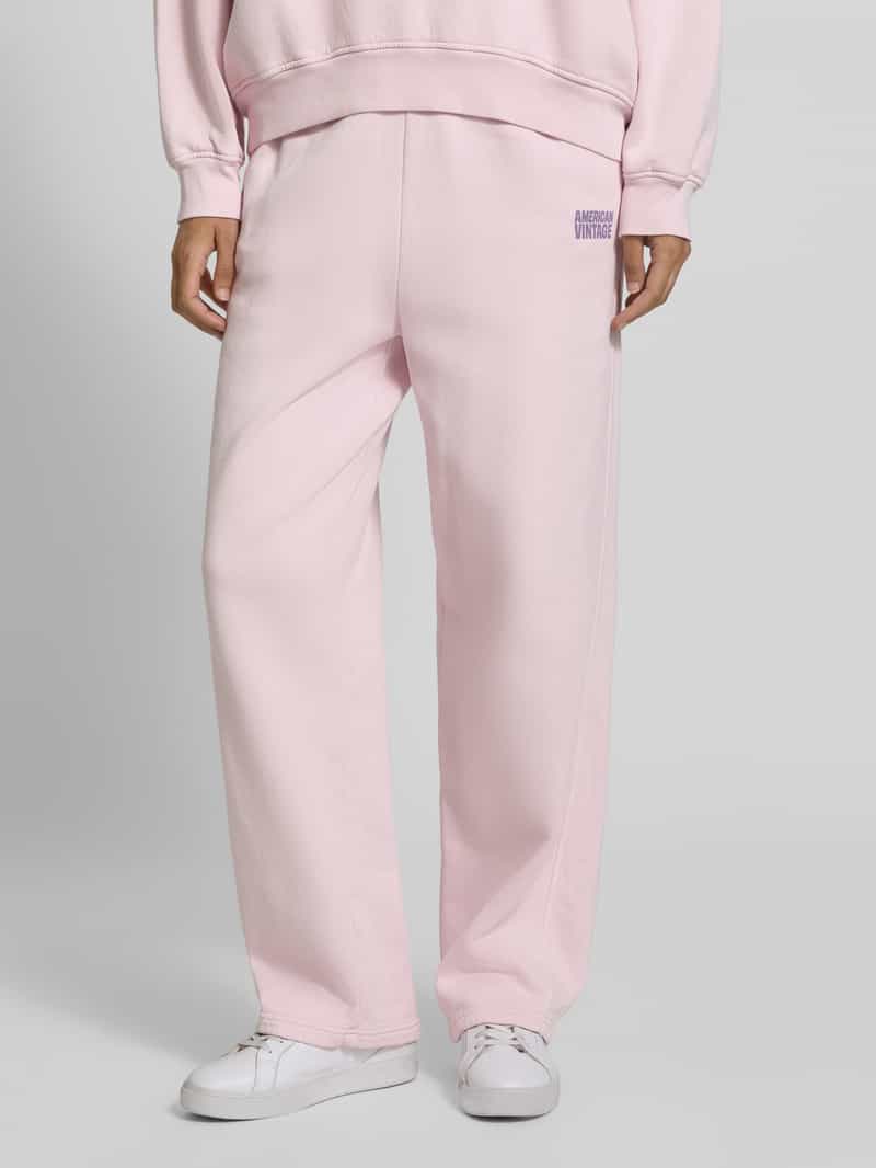 American vintage sweatpants van pure katoen met logoprint model 'PLIZZY'