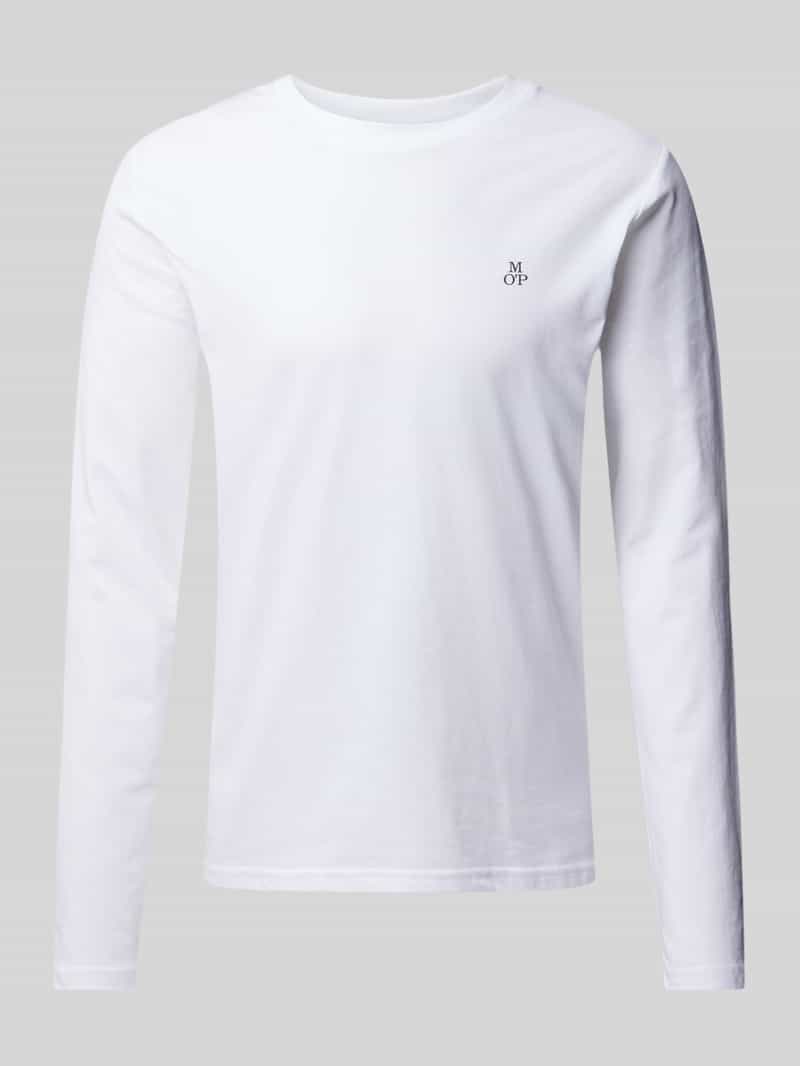Shirt met lange mouwen van katoen met labelprint