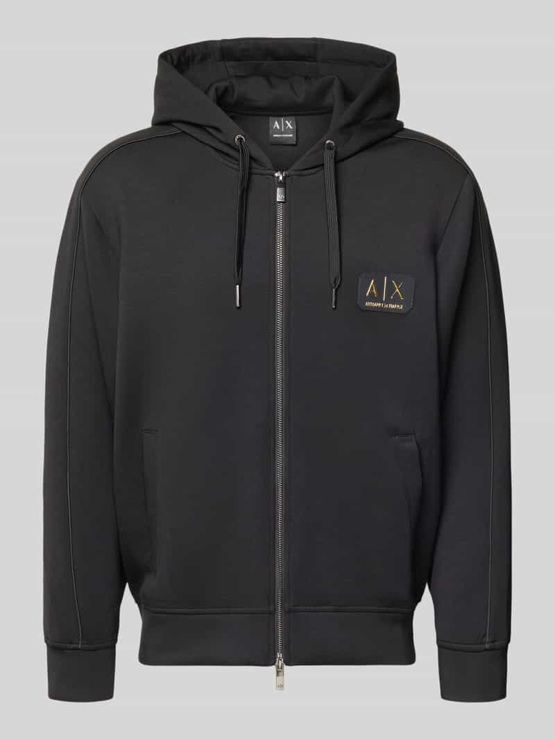 Armani Exchange Sweatjack met tweewegsritssluiting