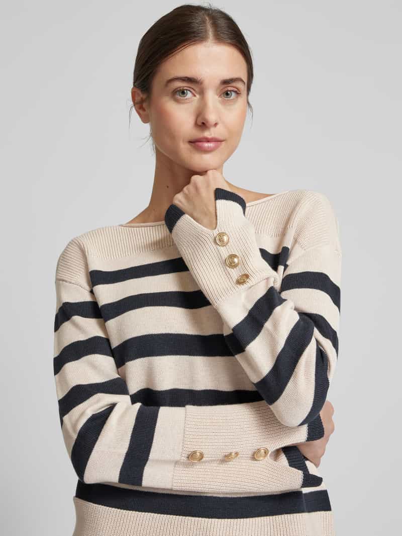 Betty Barclay Gebreide pullover met ribboorden