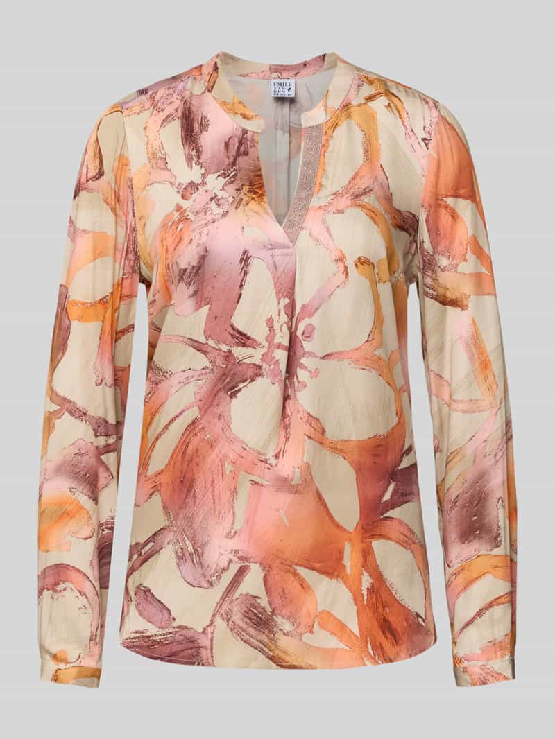 Emily Van den Bergh Blouse van viscose met V-hals