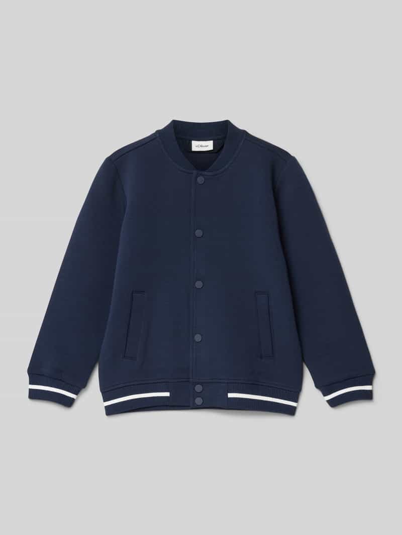 s.Oliver RED LABEL Regular fit collegejack van scuba-sweatstof