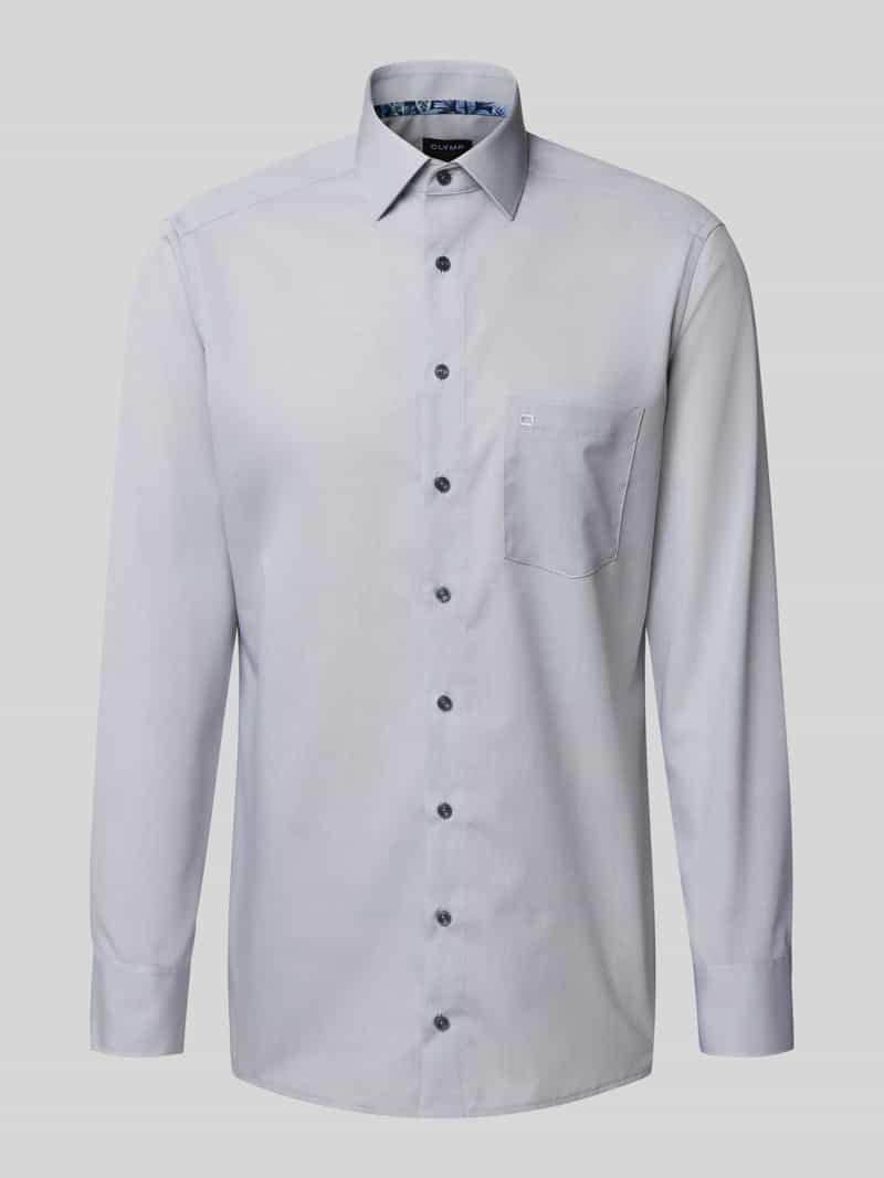 Olymp Slim fit zakelijk overhemd van puur katoen