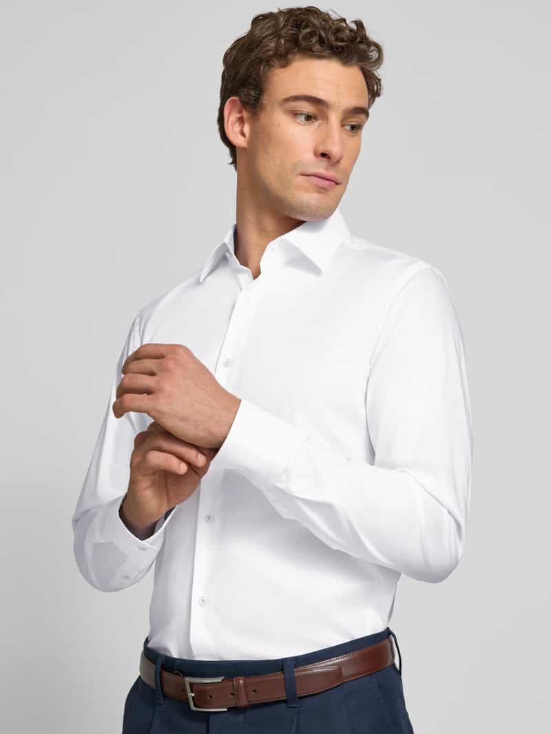 Boss Regular fit zakelijk overhemd van viscose met kentkraag