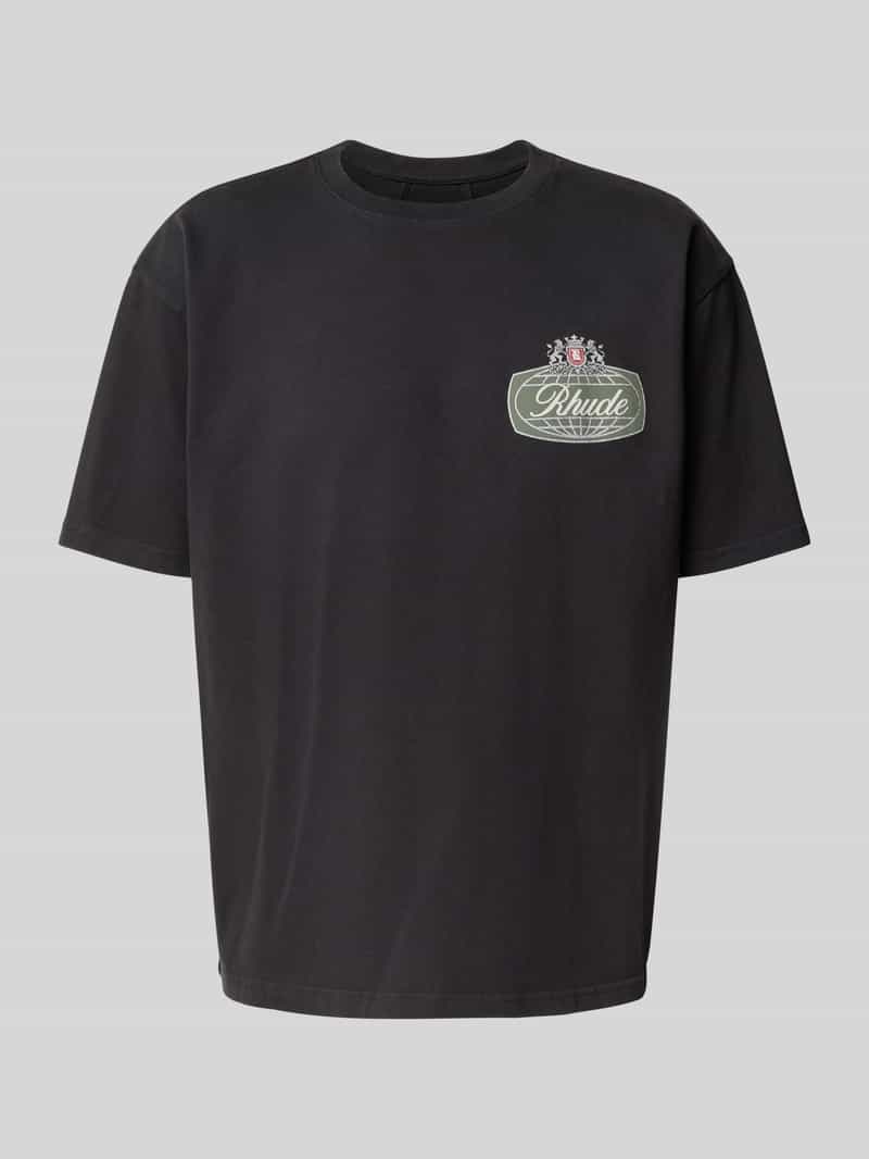 RHUDE T-shirt met labelprint
