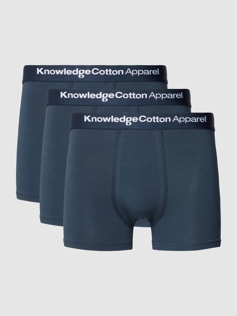 Knowledge Cotton Apparel Boxershort met elastische band in een set van 3 stuks
