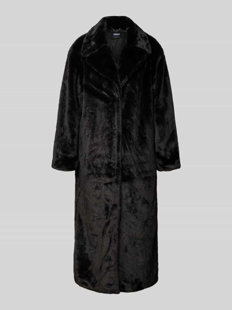 Only Regular fit lange jas met imitatiebont model 'MEAGAN'