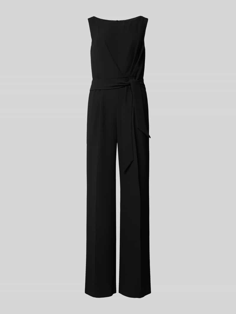 Vera Mont Slim fit jumpsuit met strikceintuur