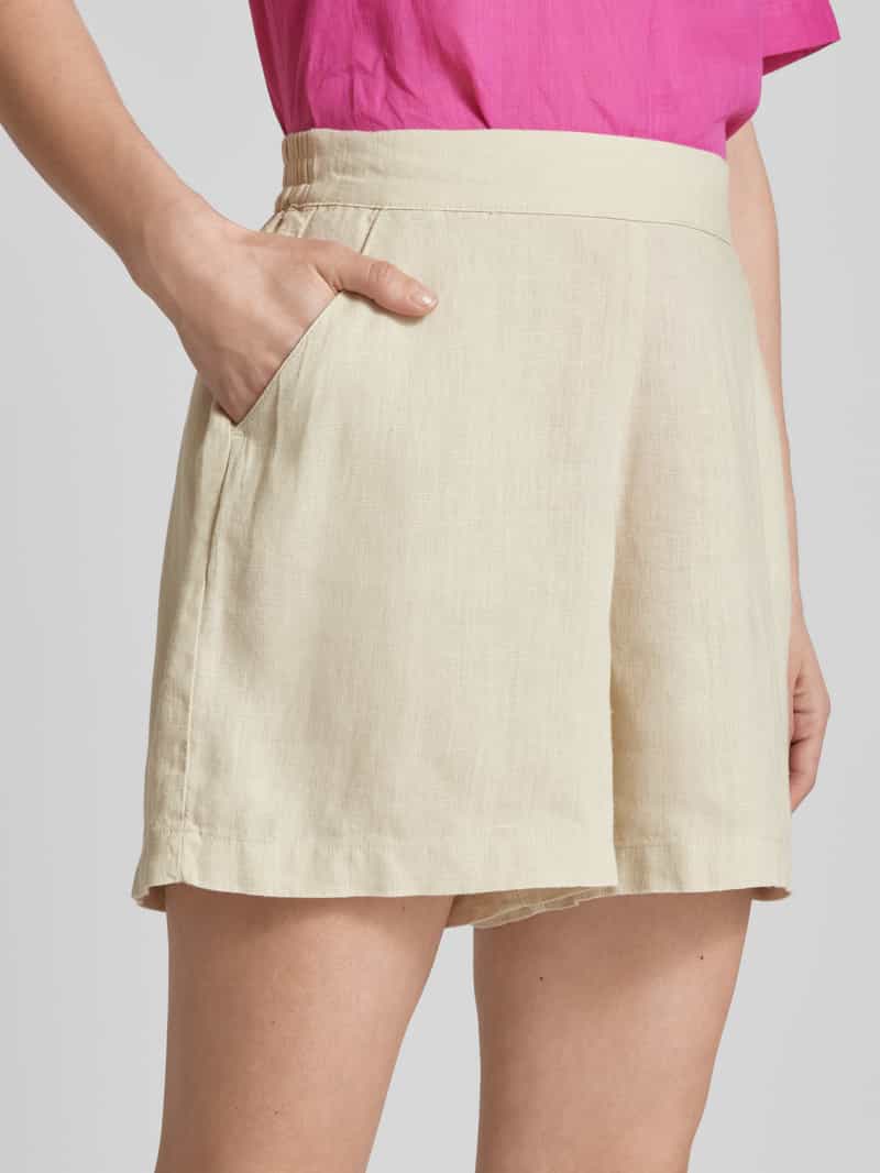 Mazine Korte linnen broek in effen design model 'Pinki'
