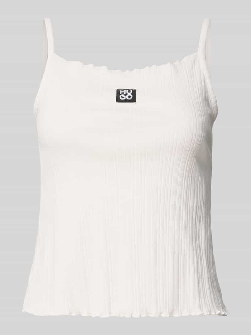 HUGO Top in riblook