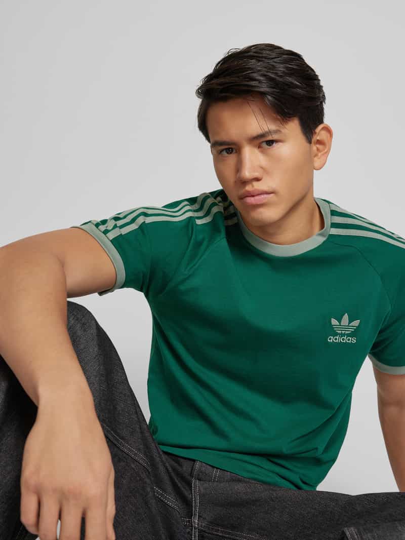 adidas Originals T-shirt met ribboorden