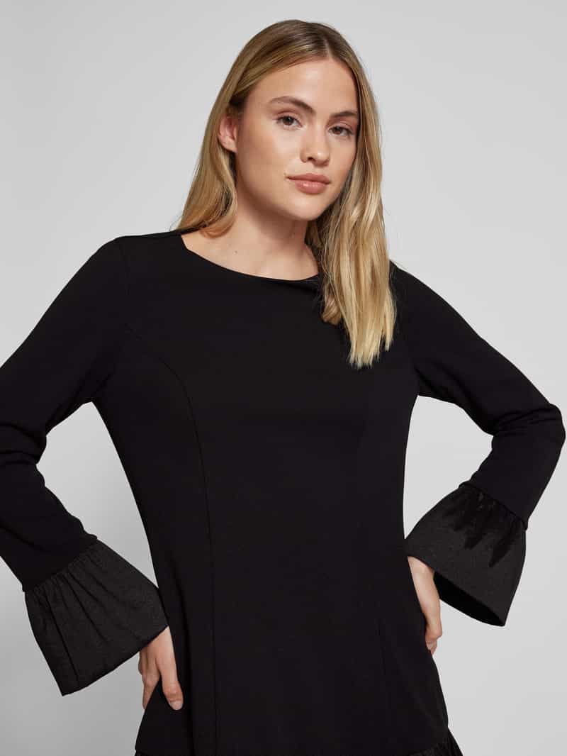 Adrianna Papell Cocktailjurk in laagjeslook met ronde hals