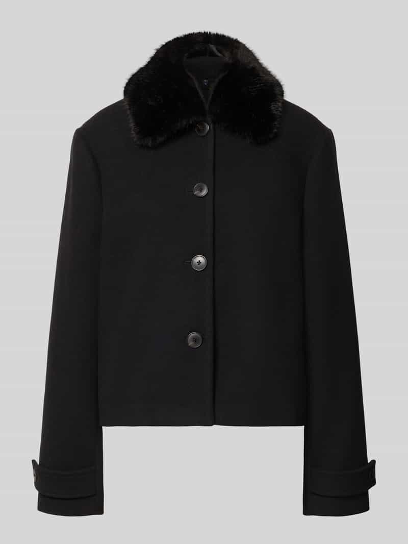 Regular fit jack met doorlopende knoopsluiting