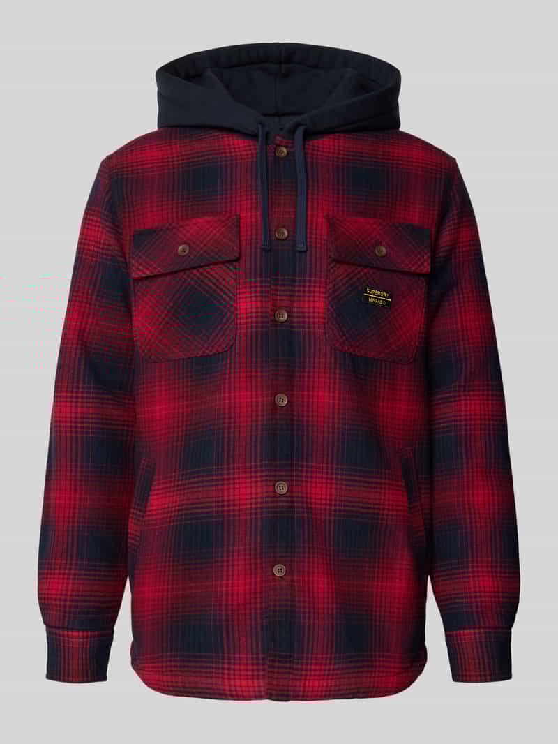 Superdry Regular fit overhemdjack met borstzakken